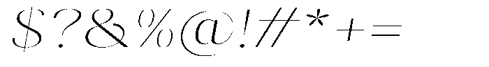 Gravontis Thin Expanded Italic Font OTHER CHARS