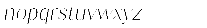 Gravontis Thin Italic Font LOWERCASE