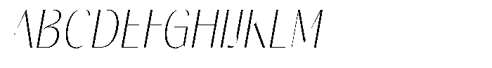 Gravontis Thin Semi Condensed Italic Font UPPERCASE