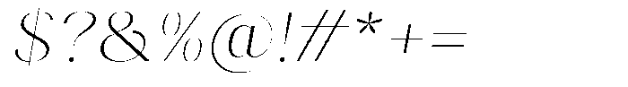 Gravontis Thin Semi Expanded Italic Font OTHER CHARS
