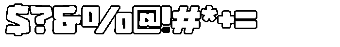 Gravox Outline Font OTHER CHARS
