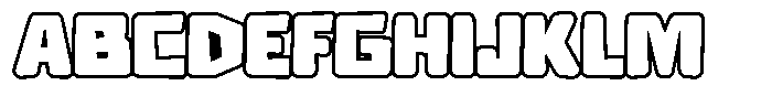 Gravox Outline Font UPPERCASE