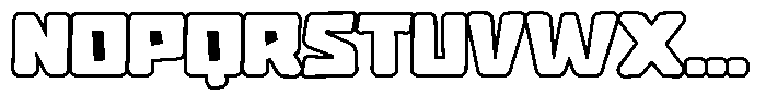 Gravox Outline Font UPPERCASE