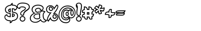 Gready Outline Font OTHER CHARS