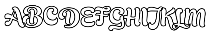 Gready Outline Font UPPERCASE