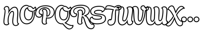 Gready Outline Font UPPERCASE