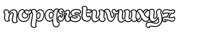Gready Outline Font LOWERCASE