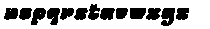 Greasy Italic Font LOWERCASE