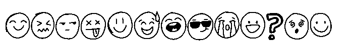 Great Emoji Doodle Font UPPERCASE