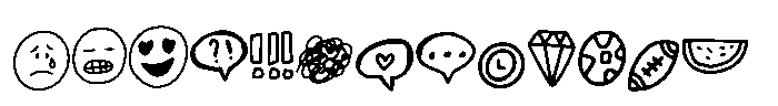 Great Emoji Doodle Font UPPERCASE