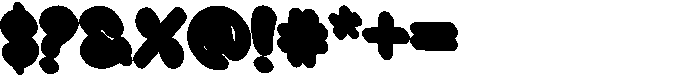 Great Splash Extrude Font OTHER CHARS