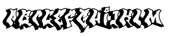 Great Squater Graffiti Shadow Font UPPERCASE