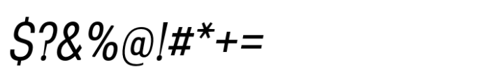 Greater Neue Condensed Italic Font OTHER CHARS