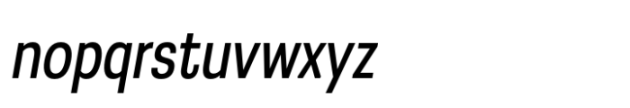 Greater Neue Condensed News Italic Font LOWERCASE