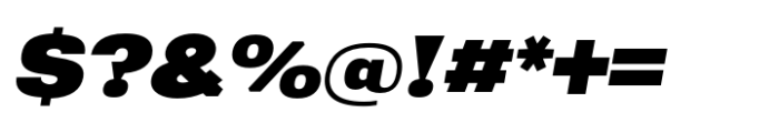 Greater Neue Expanded Extra Bold Italic Font OTHER CHARS