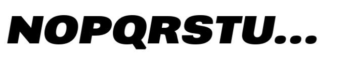 Greater Neue Expanded Extra Bold Italic Font UPPERCASE