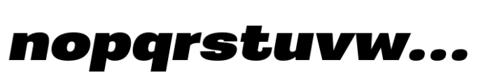 Greater Neue Expanded Extra Bold Italic Font LOWERCASE