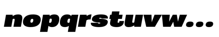 Greater Neue Expanded Heavy Italic Font LOWERCASE