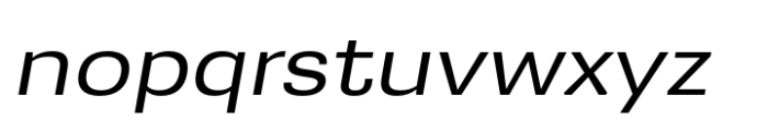 Greater Neue Expanded Italic Font LOWERCASE