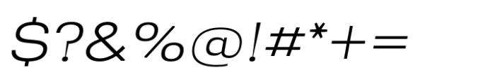 Greater Neue Expanded Light Italic Font OTHER CHARS