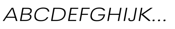 Greater Neue Expanded Light Italic Font UPPERCASE