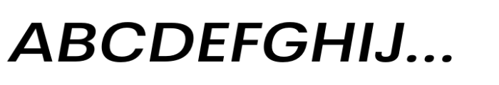 Greater Neue Expanded Medium Italic Font UPPERCASE