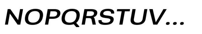 Greater Neue Expanded Medium Italic Font UPPERCASE
