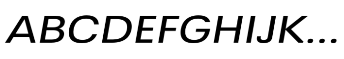 Greater Neue Expanded News Italic Font UPPERCASE