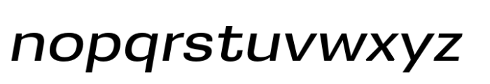 Greater Neue Expanded News Italic Font LOWERCASE