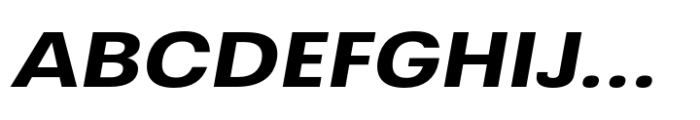 Greater Neue Expanded Semi Bold Italic Font UPPERCASE