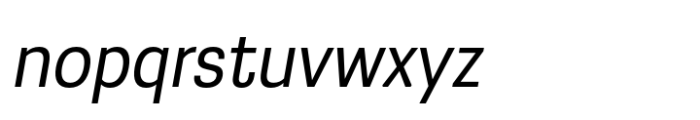 Greater Neue Narrow Italic Font LOWERCASE
