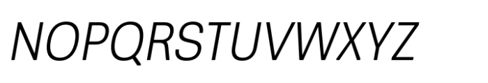 Greater Neue Narrow Light Italic Font UPPERCASE