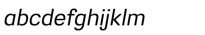 Greater Neue Regular Italic Font LOWERCASE