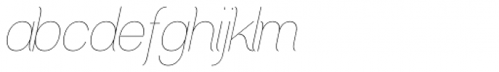Greback Grotesque Thin Italic Font LOWERCASE