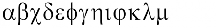 Greco Font LOWERCASE