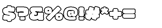 Grenbold Outline Font OTHER CHARS