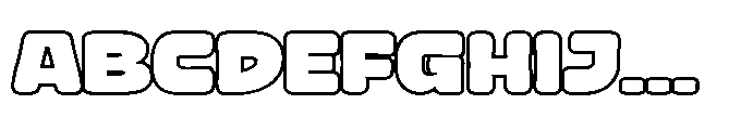 Grenbold Outline Font UPPERCASE
