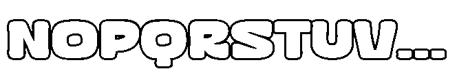 Grenbold Outline Font UPPERCASE