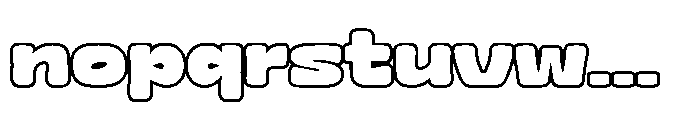Grenbold Outline Font LOWERCASE