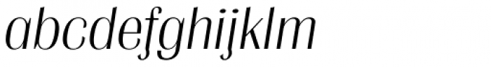 Grenoble Serial ExtraLight Italic Font LOWERCASE