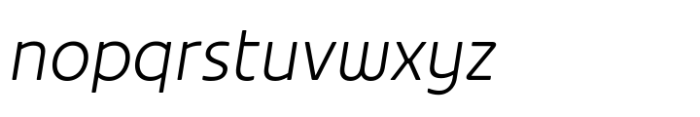 Gresco Thin Oblique Font LOWERCASE