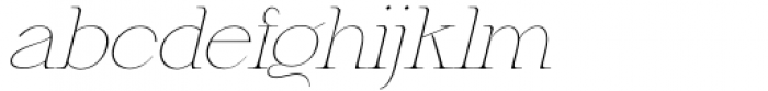 Gretha Thin Italic Font LOWERCASE