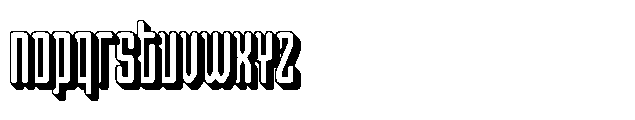 Gridpact Extrude Regular Font LOWERCASE