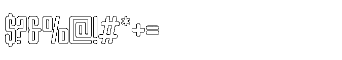 Gridpact Outline Regular Font OTHER CHARS