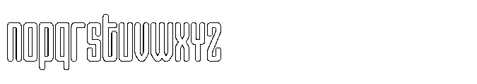 Gridpact Outline Regular Font LOWERCASE