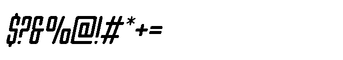 Gridpact Slanted Regular Font OTHER CHARS