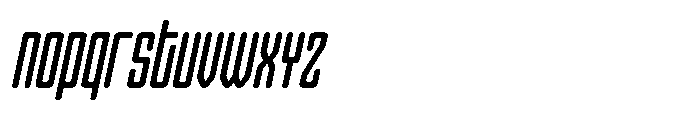 Gridpact Slanted Regular Font LOWERCASE