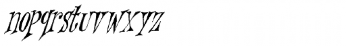 Griezelig Italic Font LOWERCASE