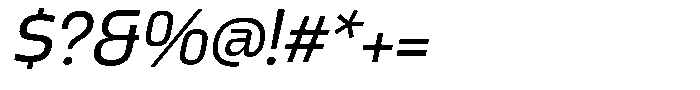 Griga Italic Font OTHER CHARS