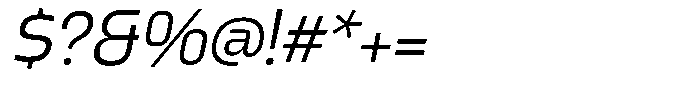 Griga Light Italic Font OTHER CHARS